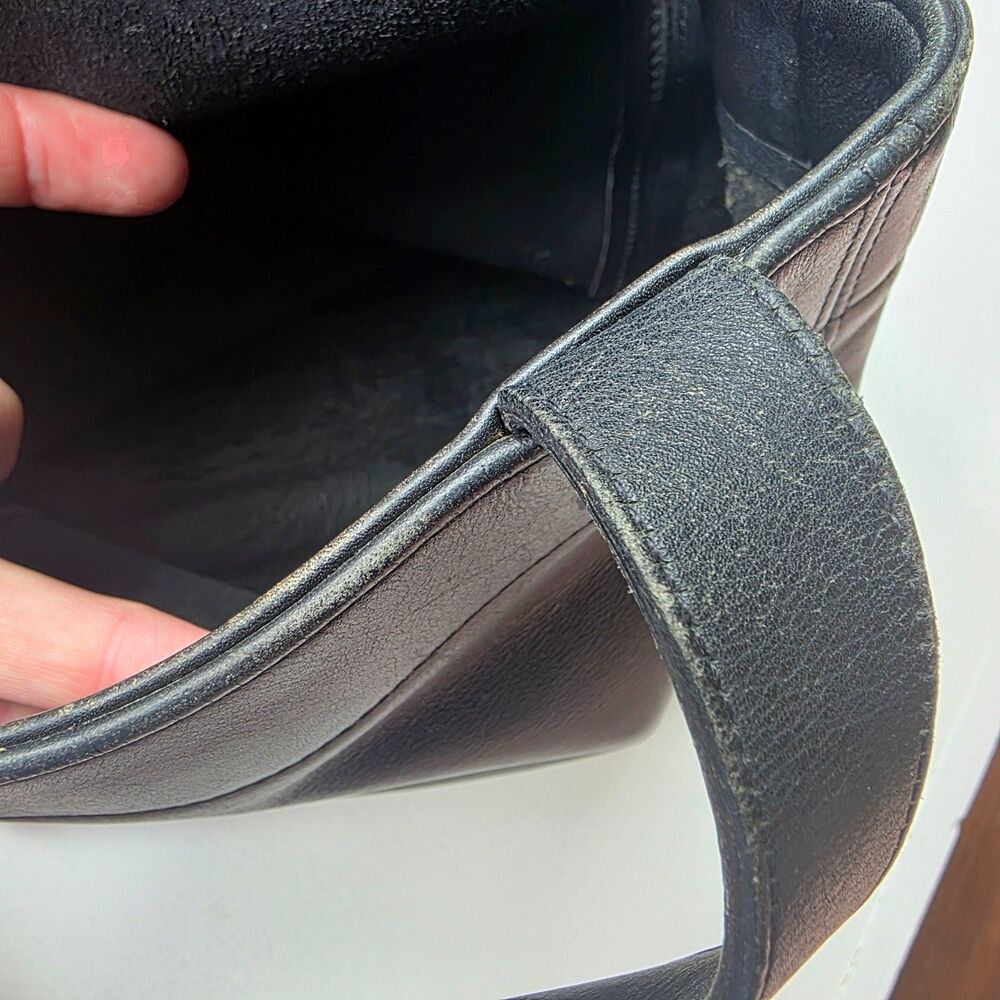 Vintage Coach Waverly Soho Buckle Shoulder Bag Black Leather Bucket 4157 Y2K - Picture 4 of 11